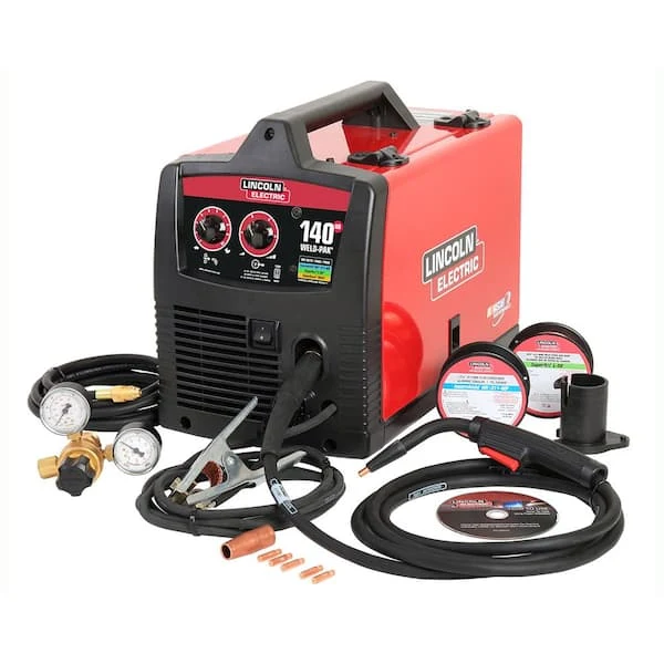 Lincoln Electric Weld-Pak 140 Amp MIG and Flux-Core Wire Feed Welder, 115V, Aluminum Welder with Spool Gun sold separately - K2514-1