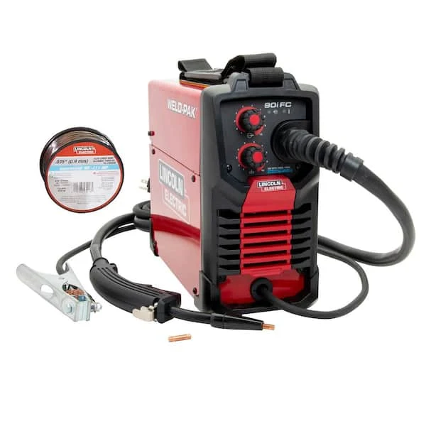 Lincoln Electric WELD-PAK 90i FC Flux-Cored Wire Feeder Welder (No Gas) Kit with 0.035 Flux Core Wire