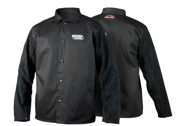 Lincoln Electric Traditional Split Leather-Sleeved Welding Jacket - Large